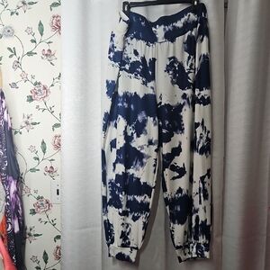 Women's Blue Tie-Dye Pants